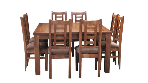Comedor de madera 8 sillas mesa cuadrada