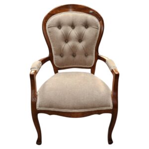 Sitial de Madera tapiz Beige