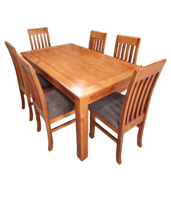 Comedor 6 sillas - Cerezo - Tapiz Chocolate - Imagen 2