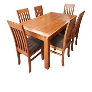 Comedor 6 sillas - Cerezo - Tapiz Chocolate