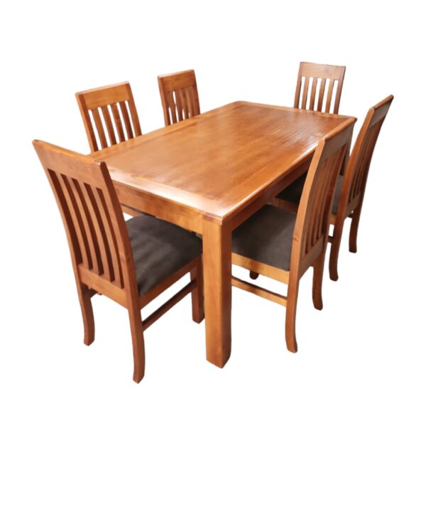 Comedor 6 sillas - Cerezo - Tapiz Chocolate