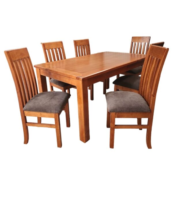 Comedor 6 sillas - Cerezo - Tapiz Chocolate - Imagen 3