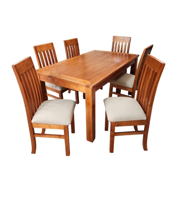 Comedor 6 sillas - Cerezo - Tapiz Beige - Imagen 2