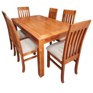 Comedor 6 sillas - Cerezo - Tapiz Beige