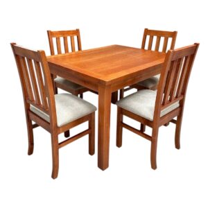 Juego de Comedor 4 Sillas Modelo Seúl Cerezo