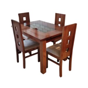 Juego de Comedor 4 Sillas/Mesa con Vidrio