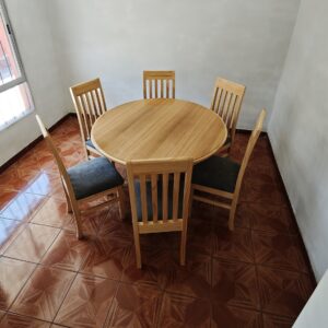 Juego de Comedor redondo 6 sillas Italia