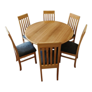 Juego de comedor redondo 6 sillas italia