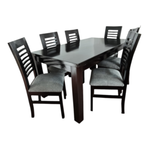 Juego de comedor 6 sillas Modelo Ébano 3 Juego de comedor 6 sillas Modelo Ébano 3
